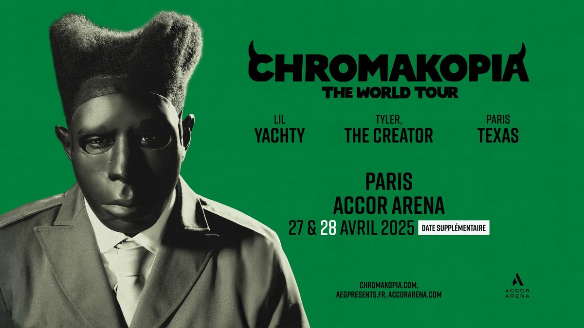 Tyler, The Creator \u2022 Accor Arena, Paris \u2022 27 & 28 avril 2025