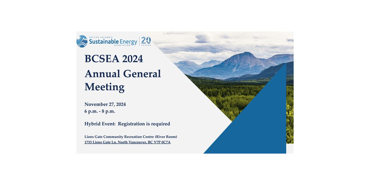 British Columbia Sustainable Energy Association's Annual General Meeting