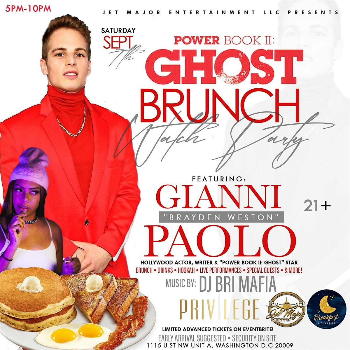 POWER Brunch Watch Party w\/ Gianni Paolo @ Privilege DC! Sept 7th, 21+! 5p!