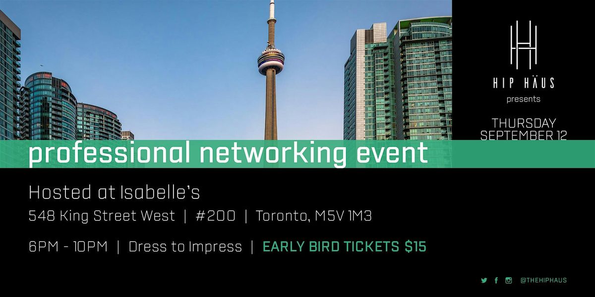 Professionals Networking by The Hip Haus - September 12th