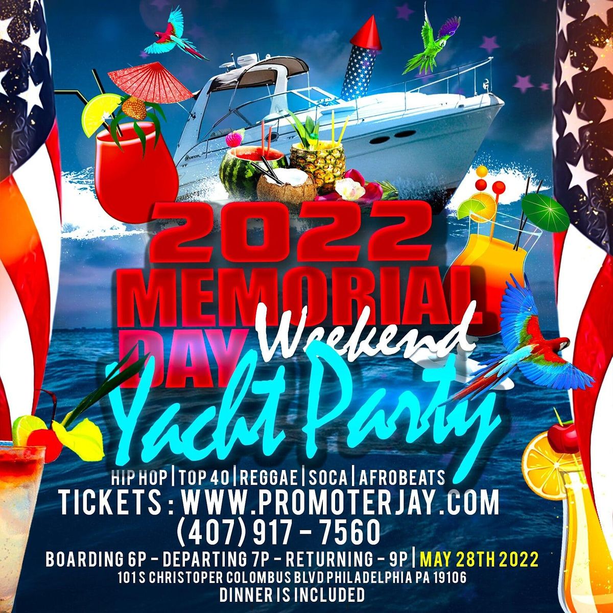 2022 Memorial Day Weekend Yacht Party, THE BEN FRANKLIN YACHT