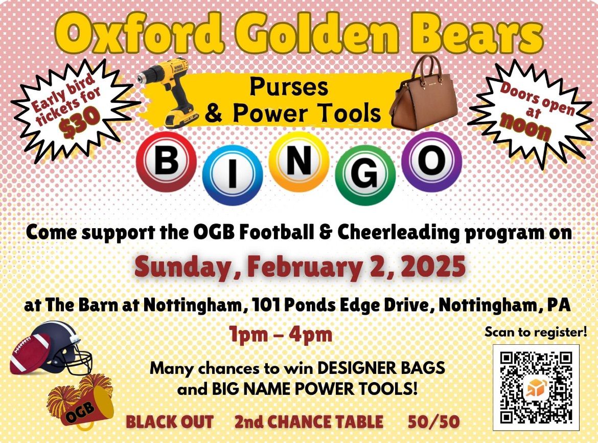 OGB Purse and Power Tool BINGO