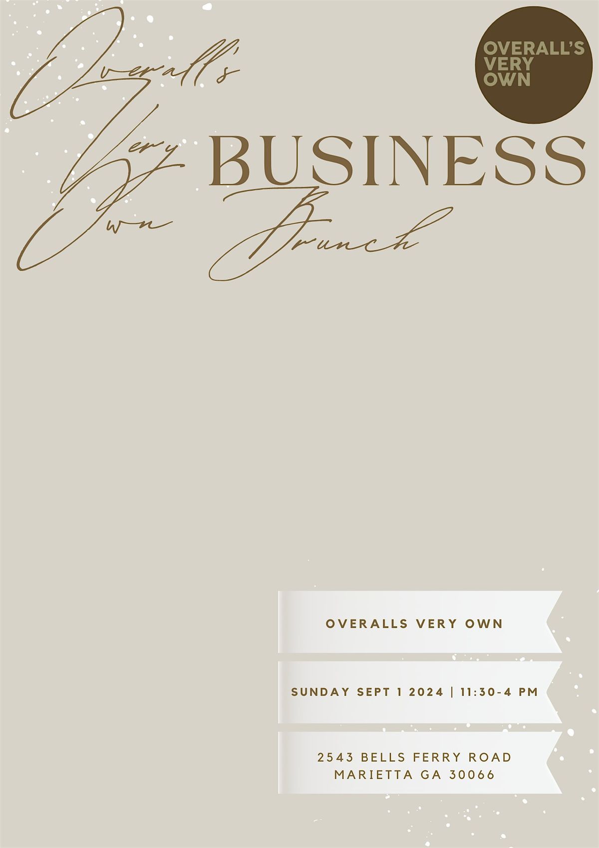 Overall's Very Own Business Brunch