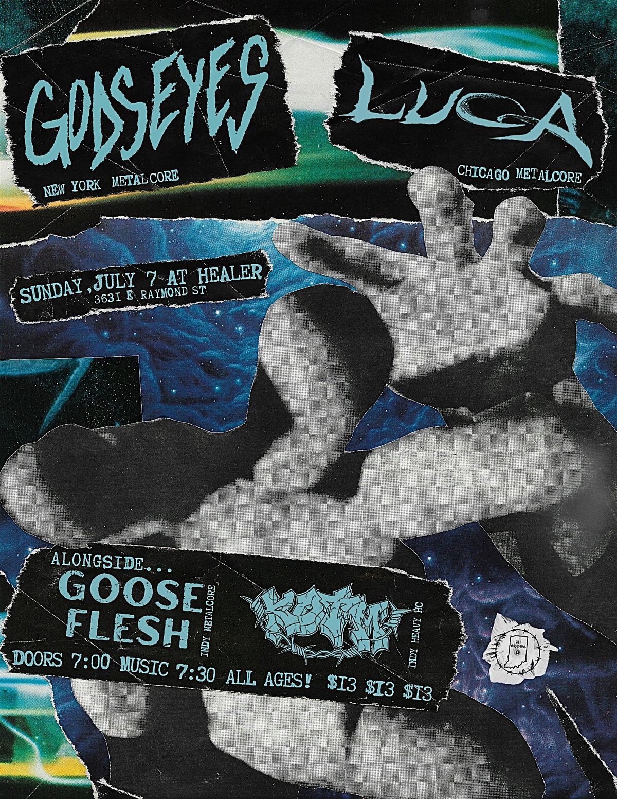 Godseyes, LUCA, Goose Flesh, and KOTM @ Healer!