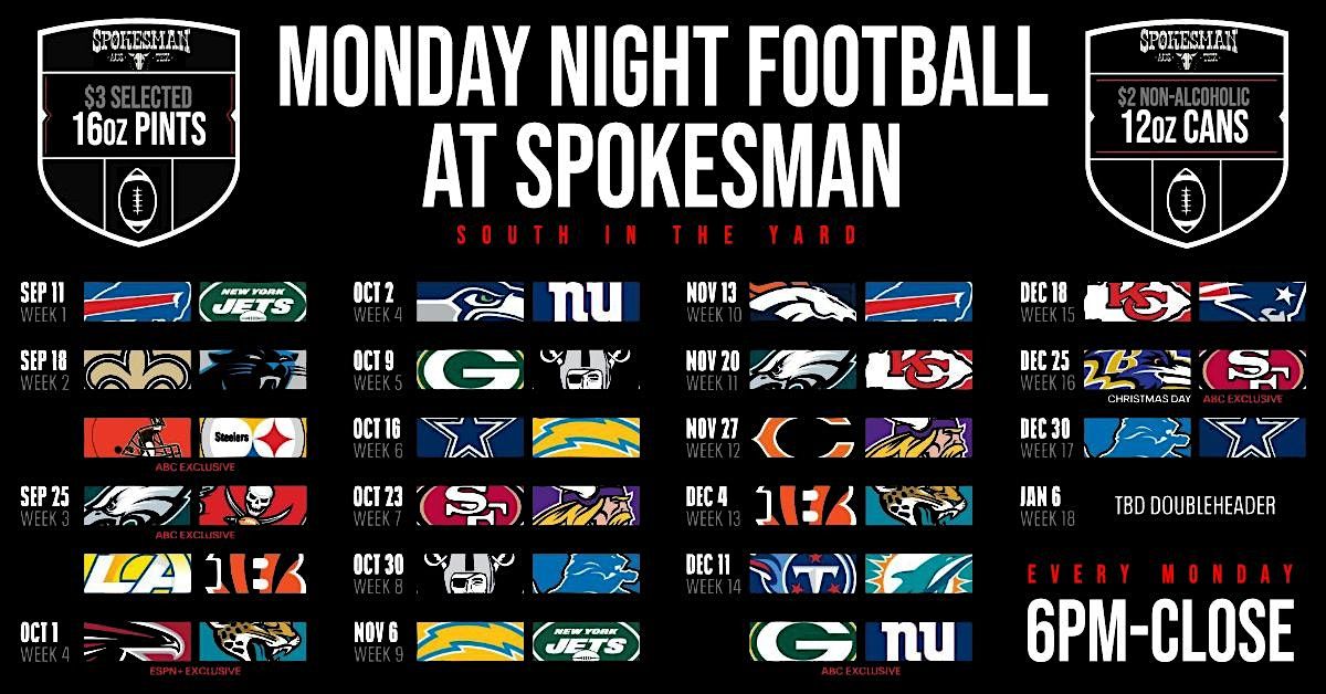 Monday Night Football at Spokesman!