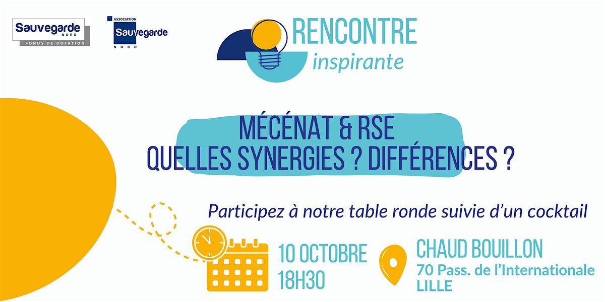 Rencontre inspirante - M\u00e9c\u00e9nat et RSE : quelles synergies ? Diff\u00e9rences ?