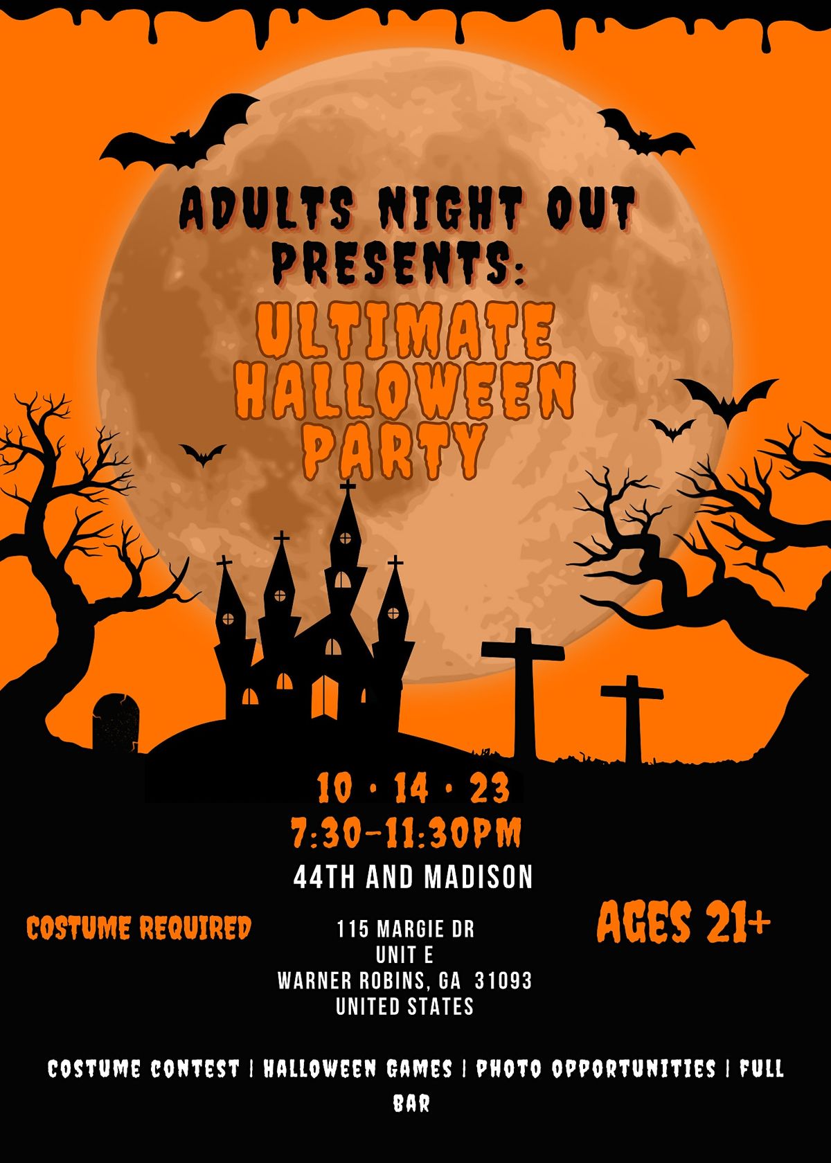 Adults Night Out Presents: Ultimate Halloween Party