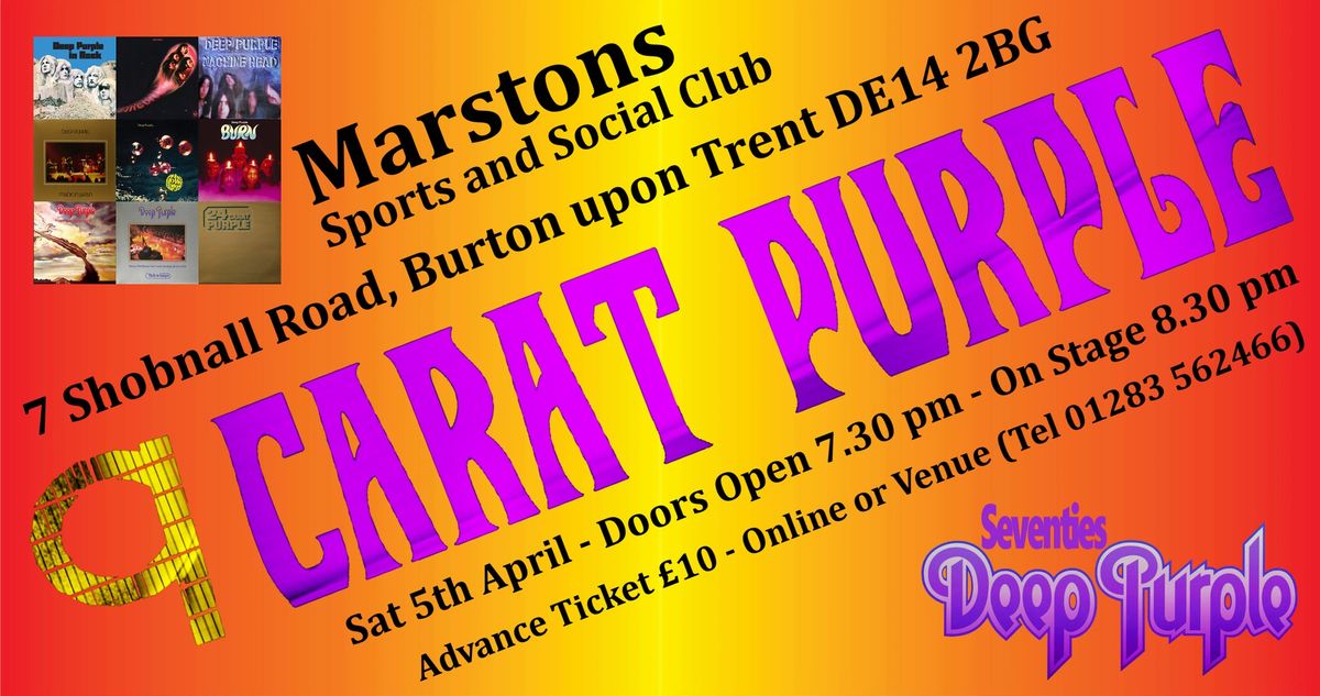 9 Carat Purple - Playing Classic Deep Purple in Burton upon Trent