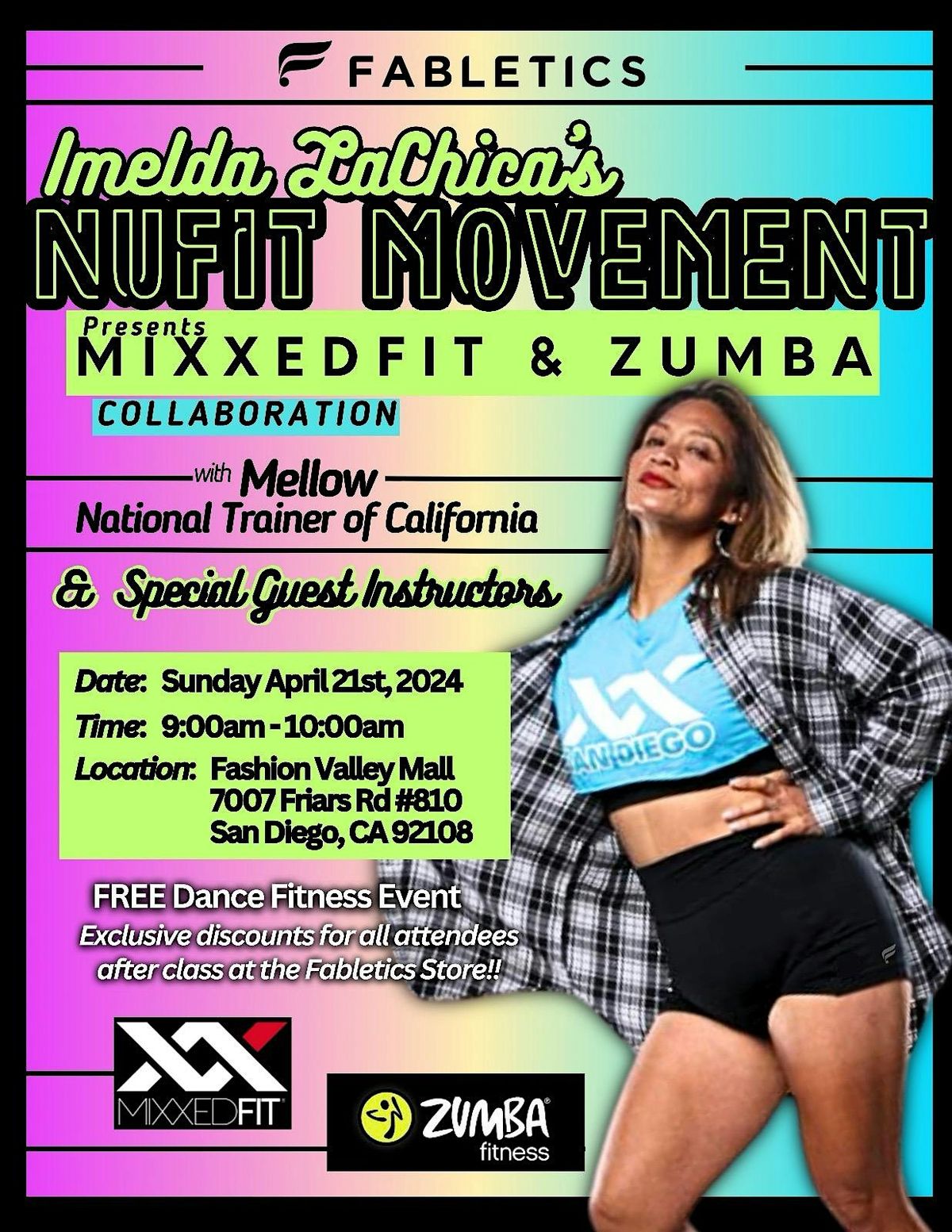 Free Outdoor Mixxefit & Zumba class hosted by Fabletics San Diego