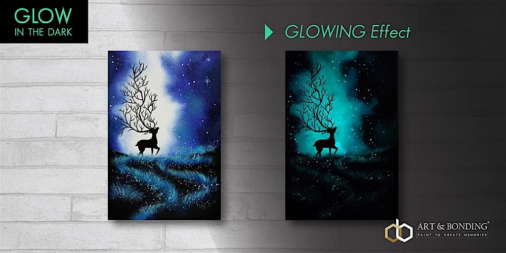 Glow Sip & Paint : Glow - Galaxy Deer