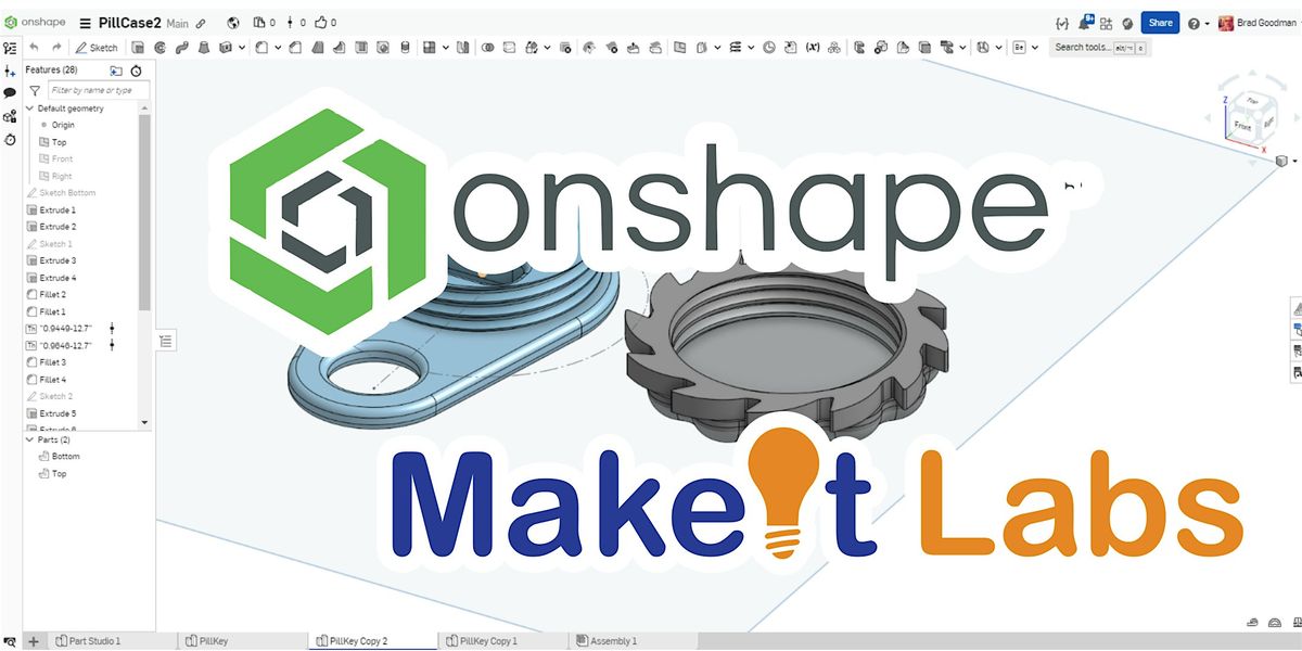 Onshape 101 - Introduction to Basic 3D CAD in Onshape
