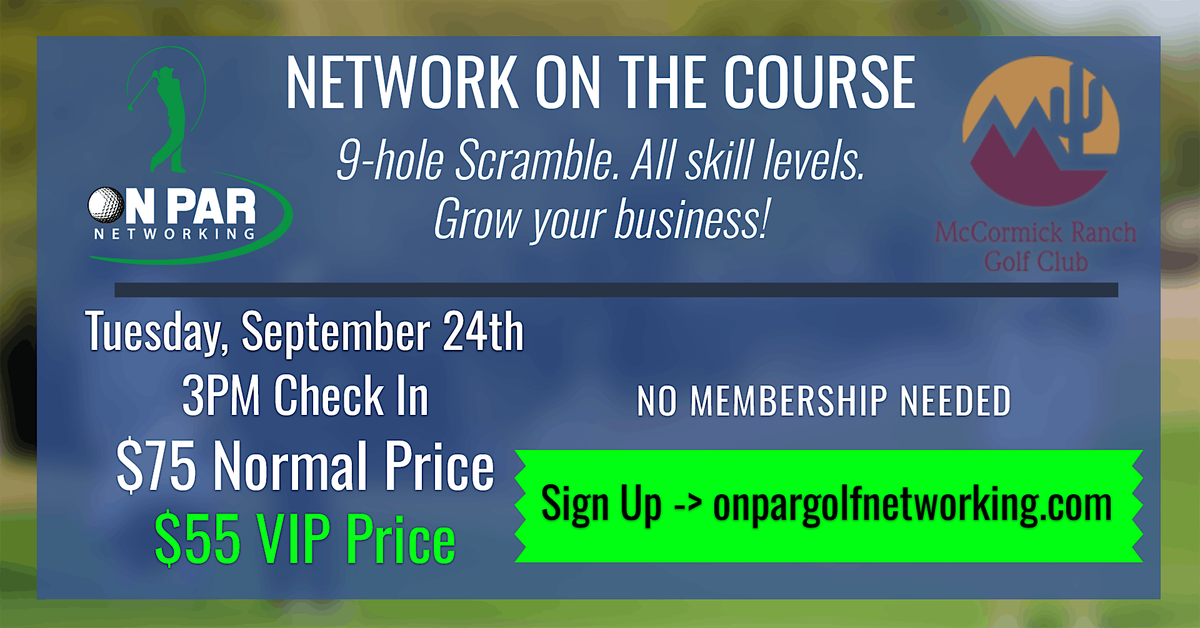 On Par Networking September 2024 event at McCormick Ranch Golf Club