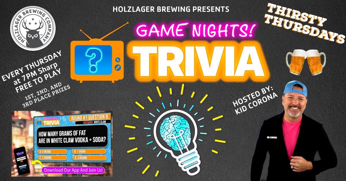 Game Nights Trivia at Holzlager Brewing