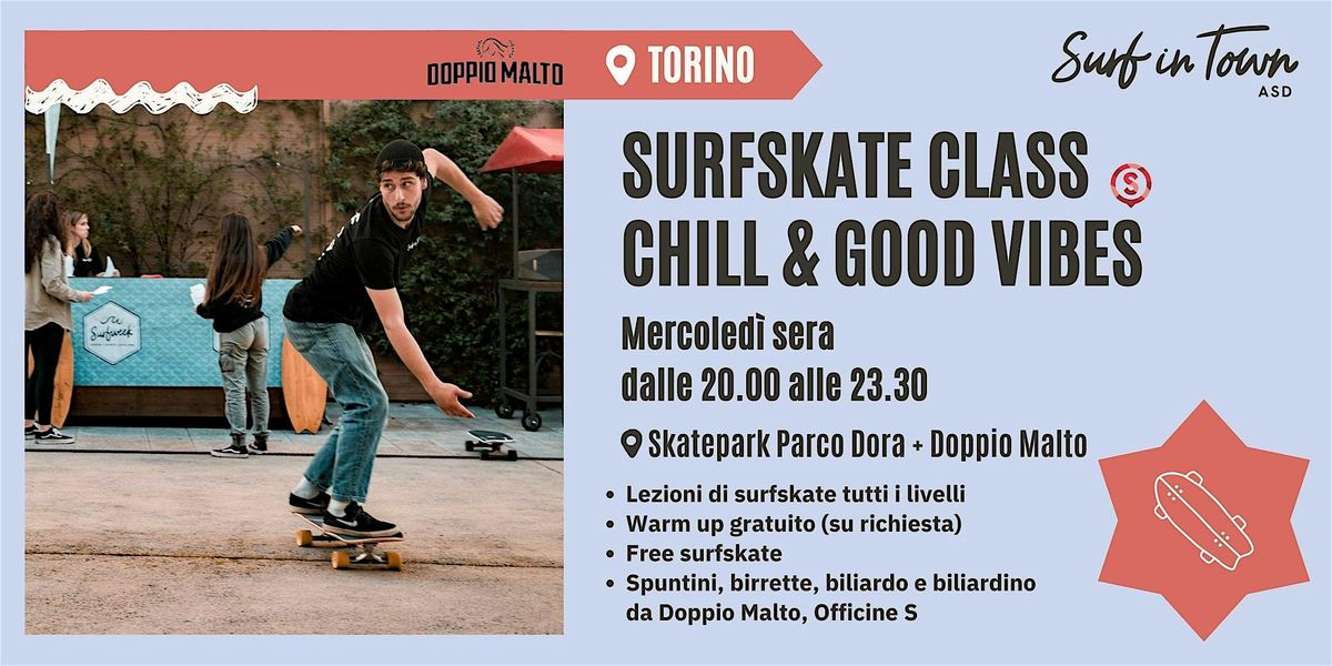 Corsi di Surfskate Torino - tutti i livelli - Parco Dora