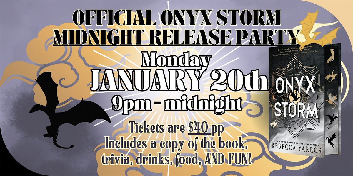 Onyx Storm Midnight Release Party