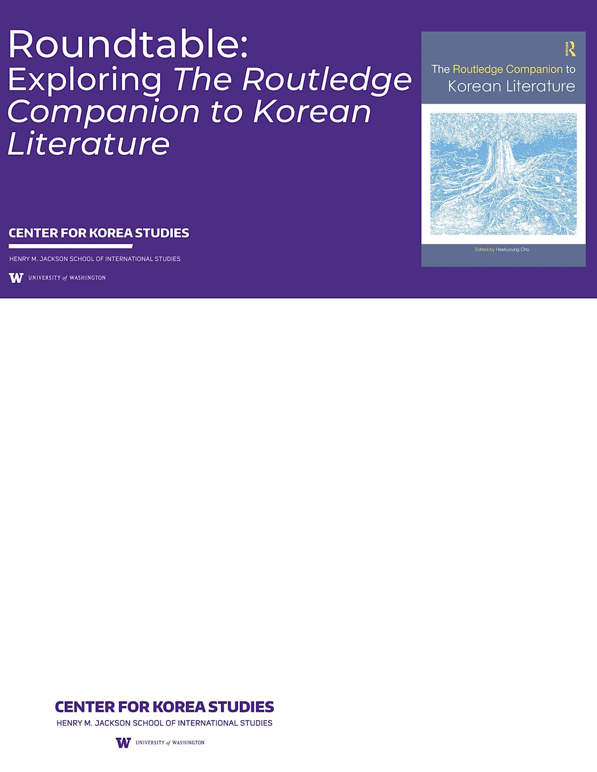 Roundtable: Exploring The Routledge Companion to Korean Literature