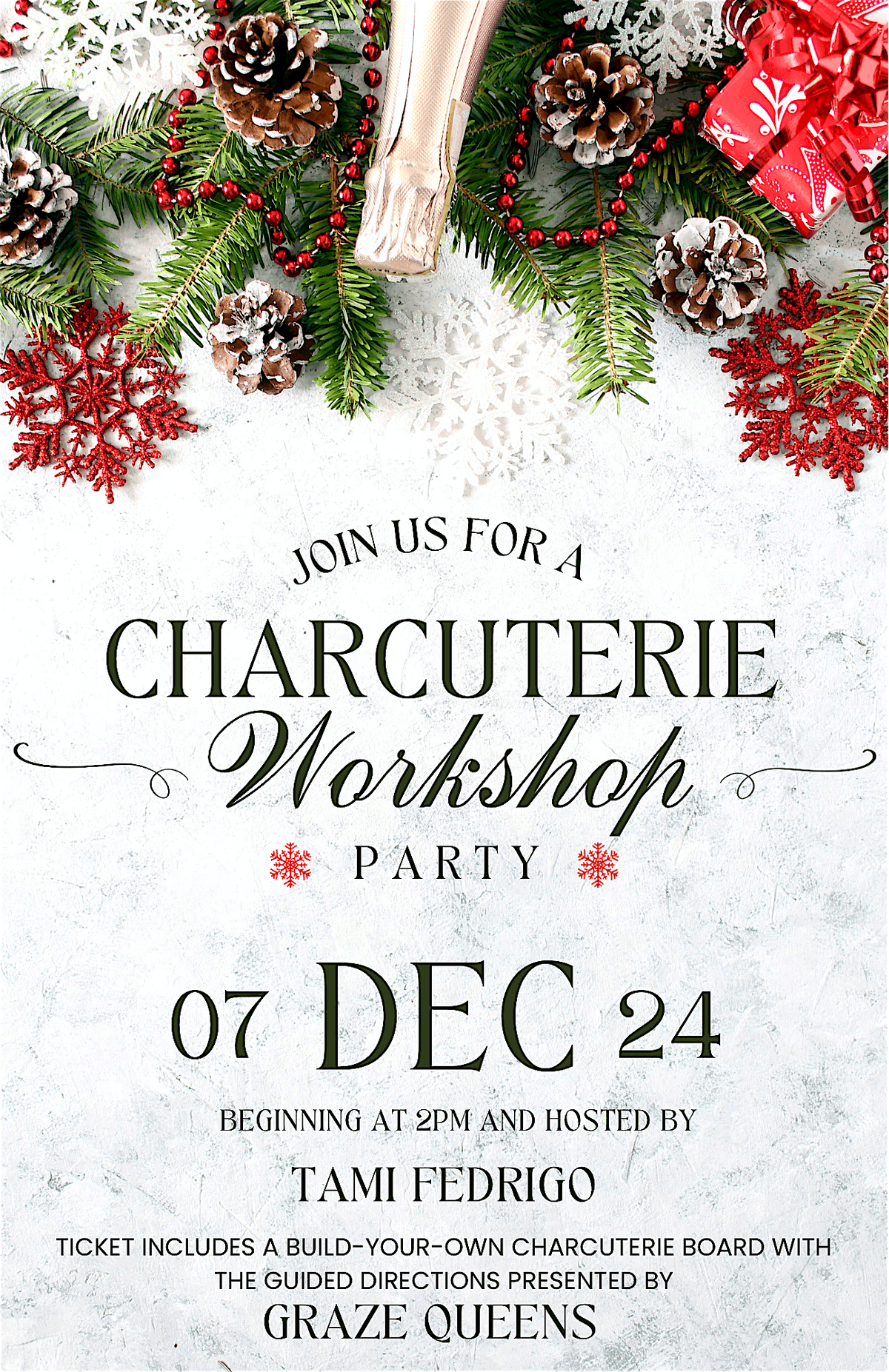 PRIVATE** Holiday Charcuterie Workshop