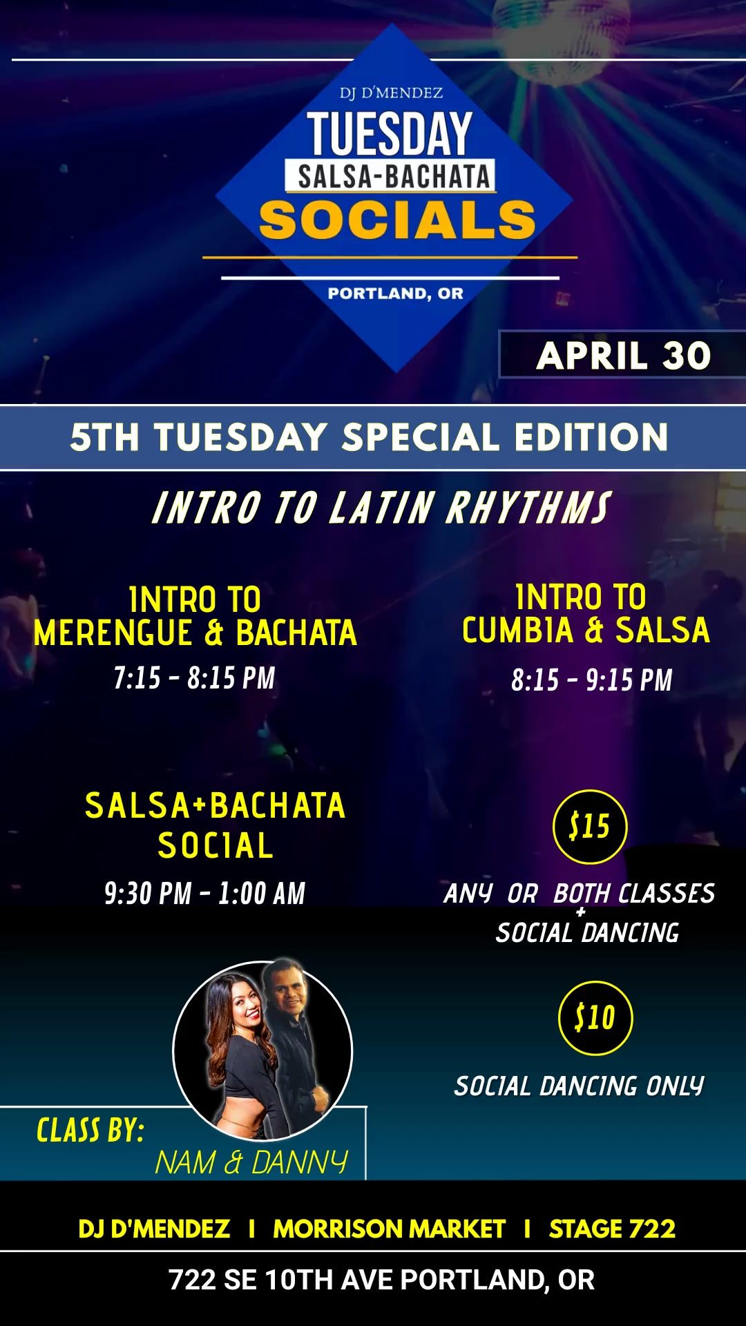 ?Special 5th Tuesday Edition: Intro to Latin Rhythms Extravaganza!@Tuesday Salsa & Bachata Socials