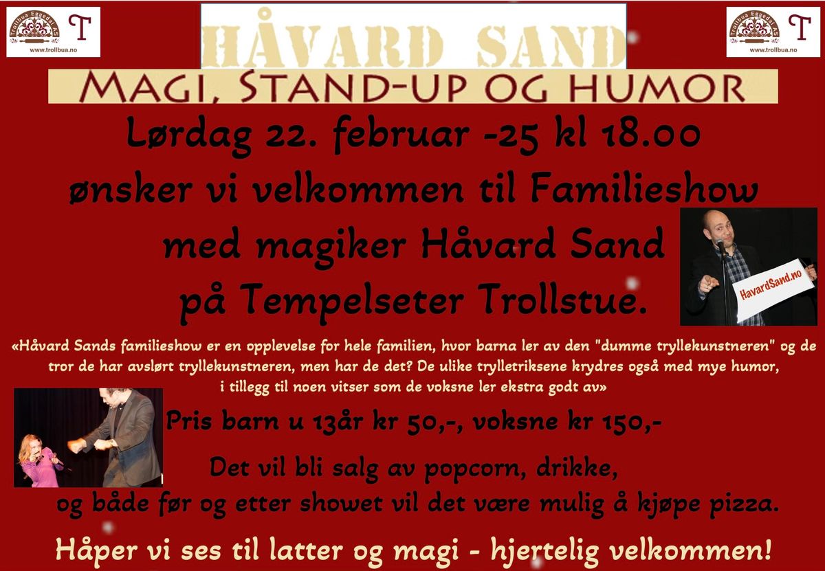 Familieshow med magiker H\u00e5vard Sand