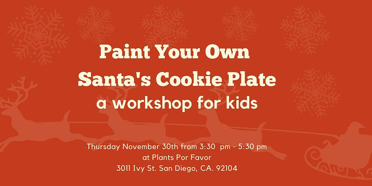 Paint Your Own Santa's Cookie Plate