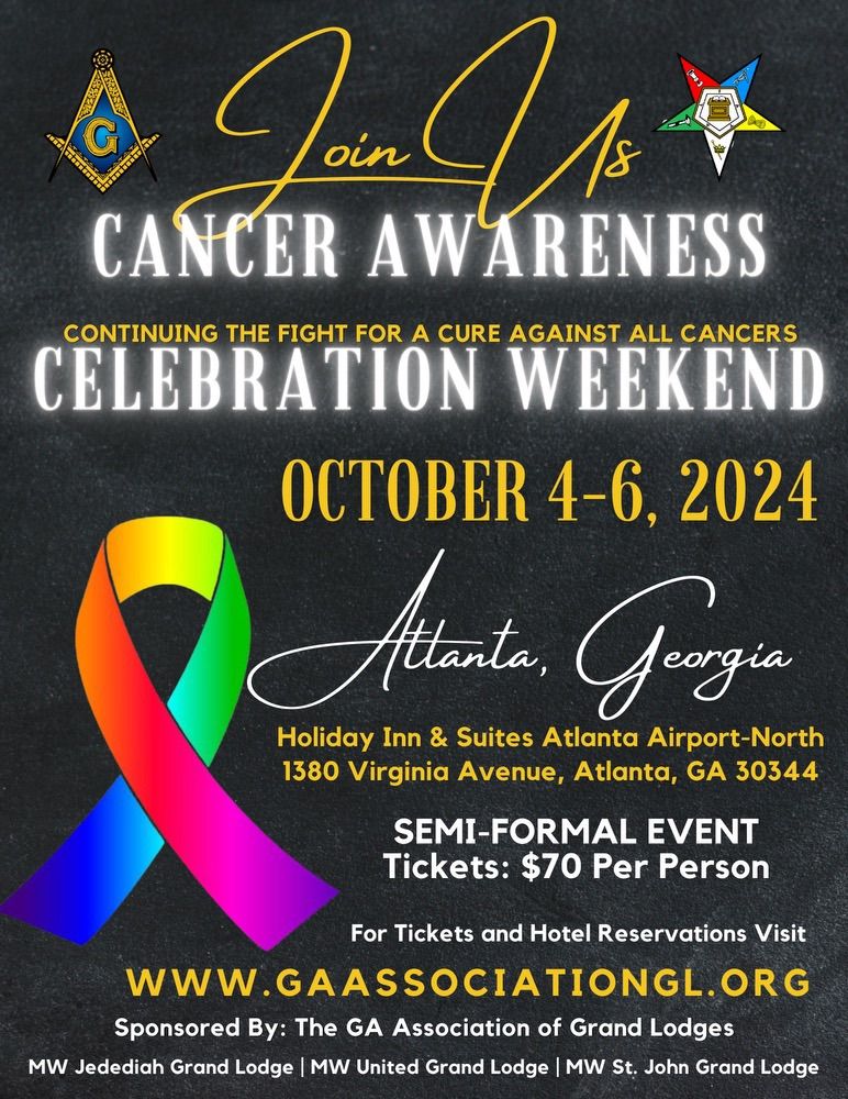 GA Association of Grand Lodges, Cancer Awareness Weekend. 