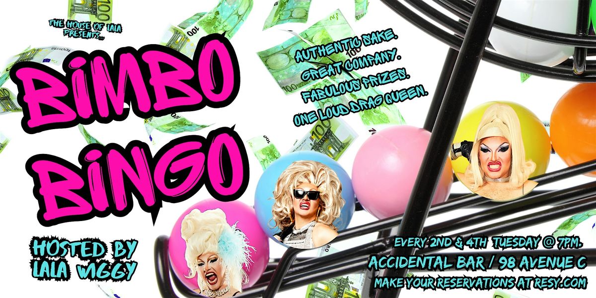 Lala Wiggy's DRAG BINGO at Accidental Bar!