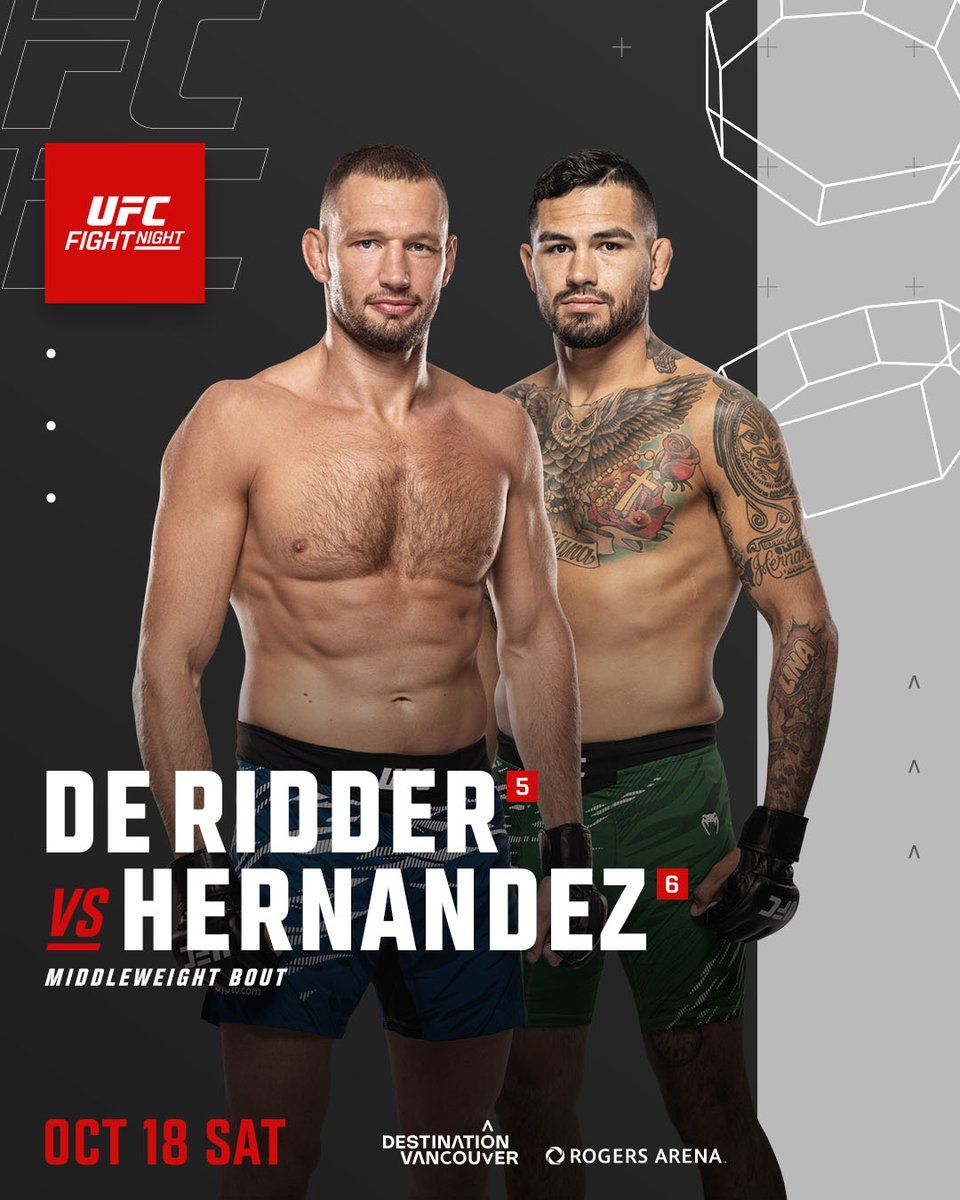 UFC Fight Night - De Ridder vs Hernandez at Rogers Arena