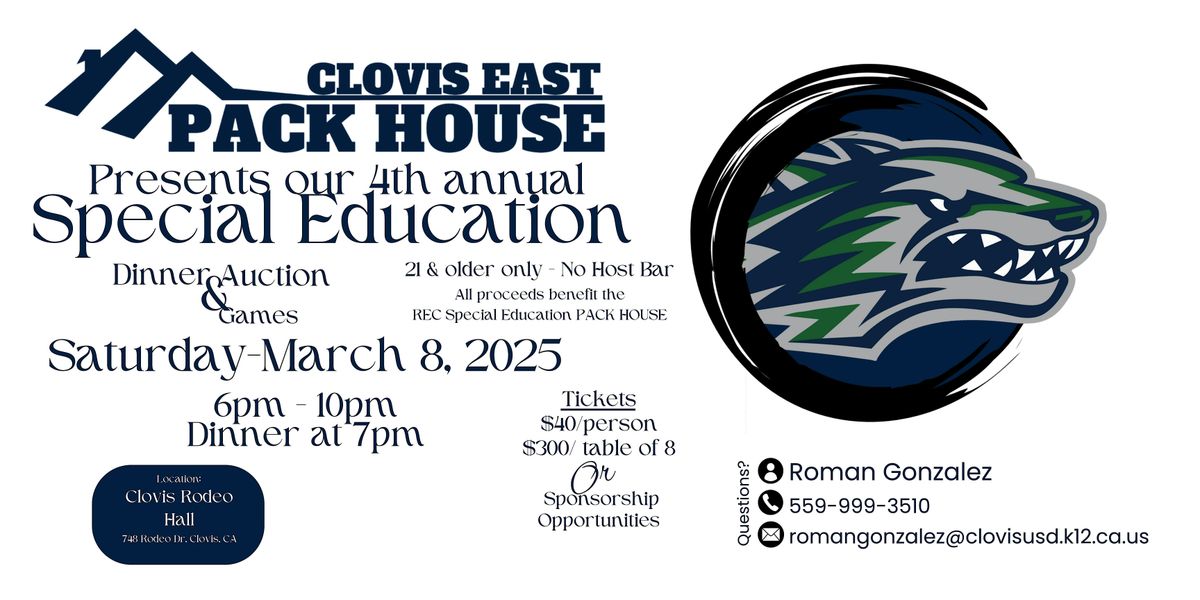 The PACK House REC Special Education Dinner & Auction