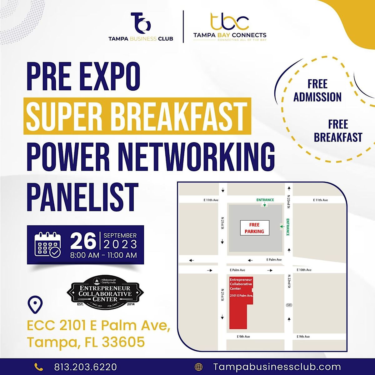 Pre Expo Week Power Breakfast Panel. Free Admission, Free Breakfast