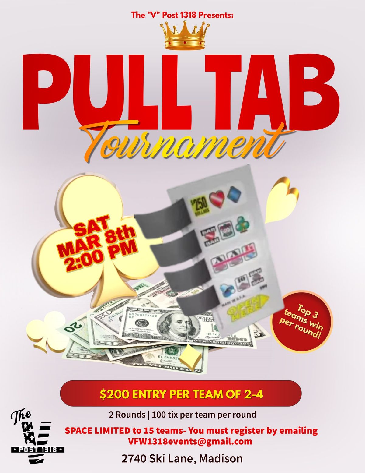 Pull Tab Tournament at The V!