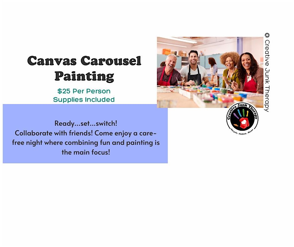 Canvas Carousel Paint Night, Creative Junk Therapy, Brandon, 7 June 2024