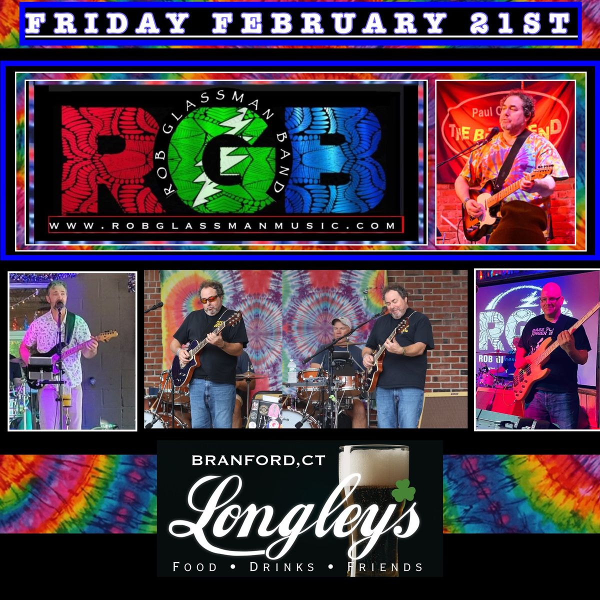 Rob Glassman Band debuts at LONGLEY'S in Branford,CT 8pm