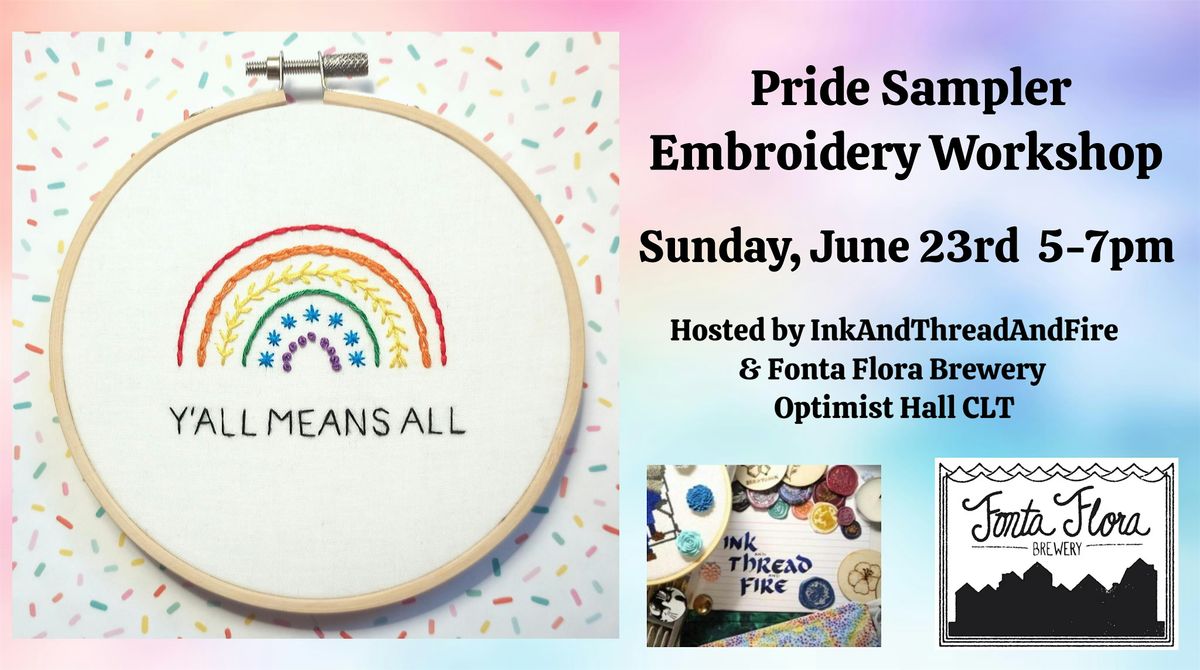Embroidery Workshop - Pride Sampler
