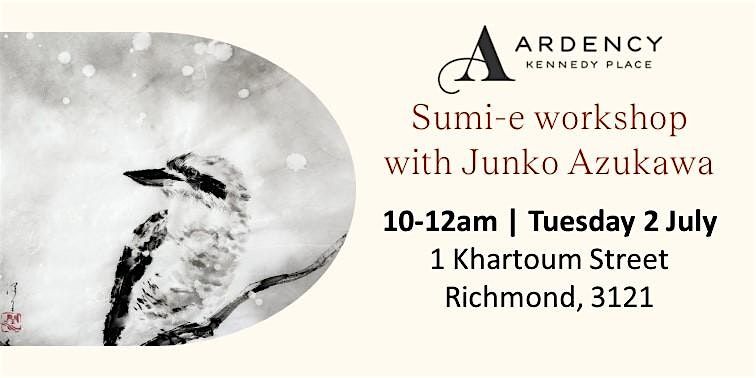 Sumi-e ink workshop with Junko