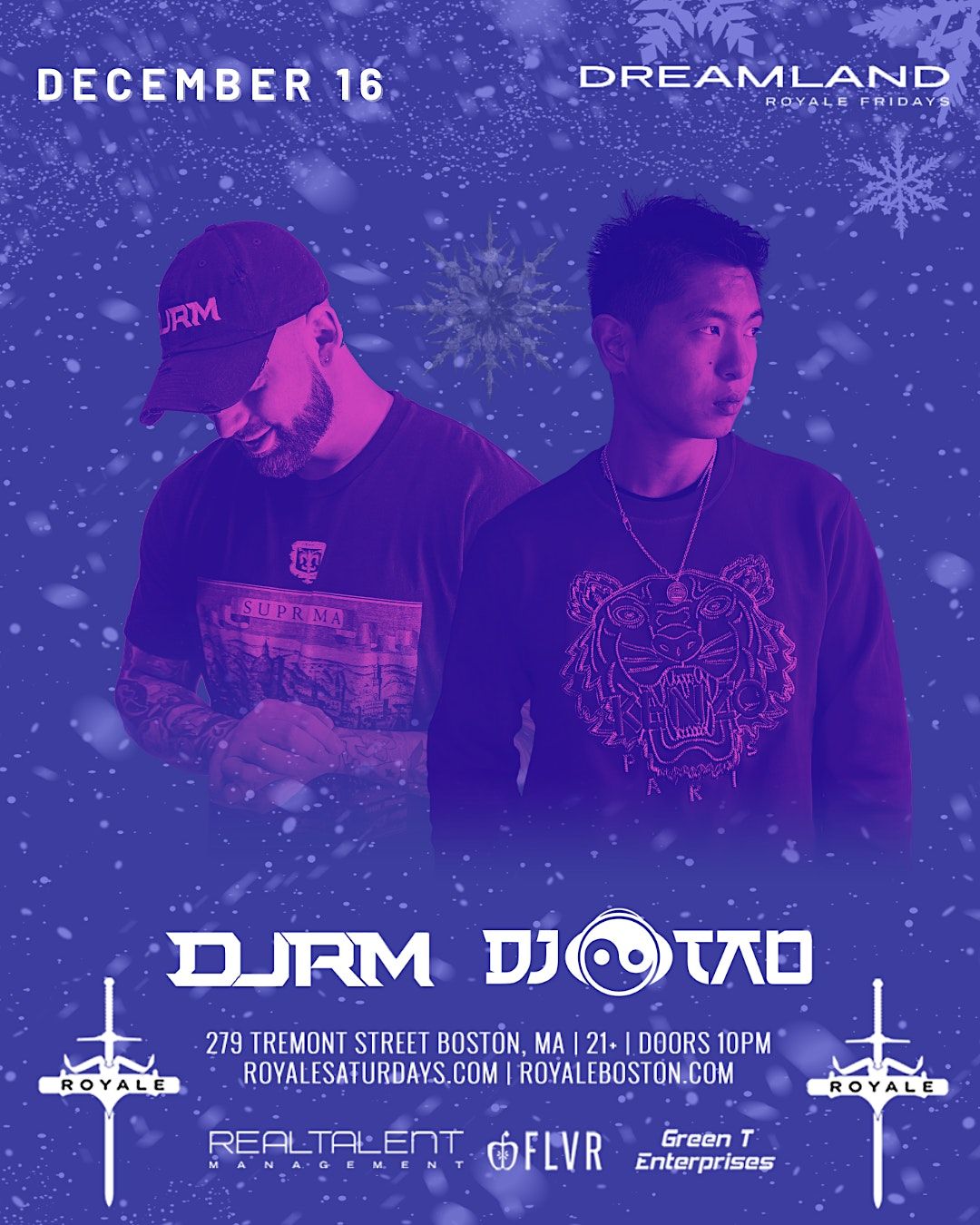Royale DREAMLAND Friday: DJ RM & DJ Tao| 12.16.22, Royale Boston, 16 ...