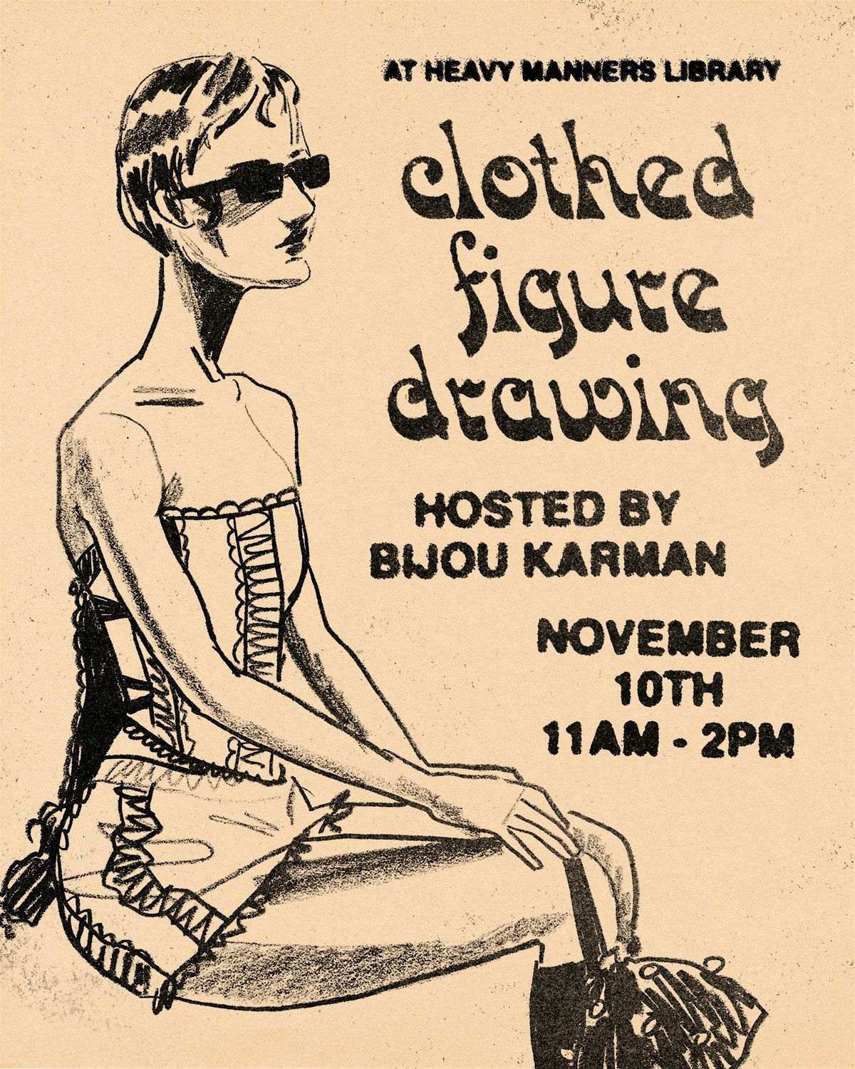 Clothed Figure Drawing at Heavy Manners Hosted by Bijou Karman (11\/10)