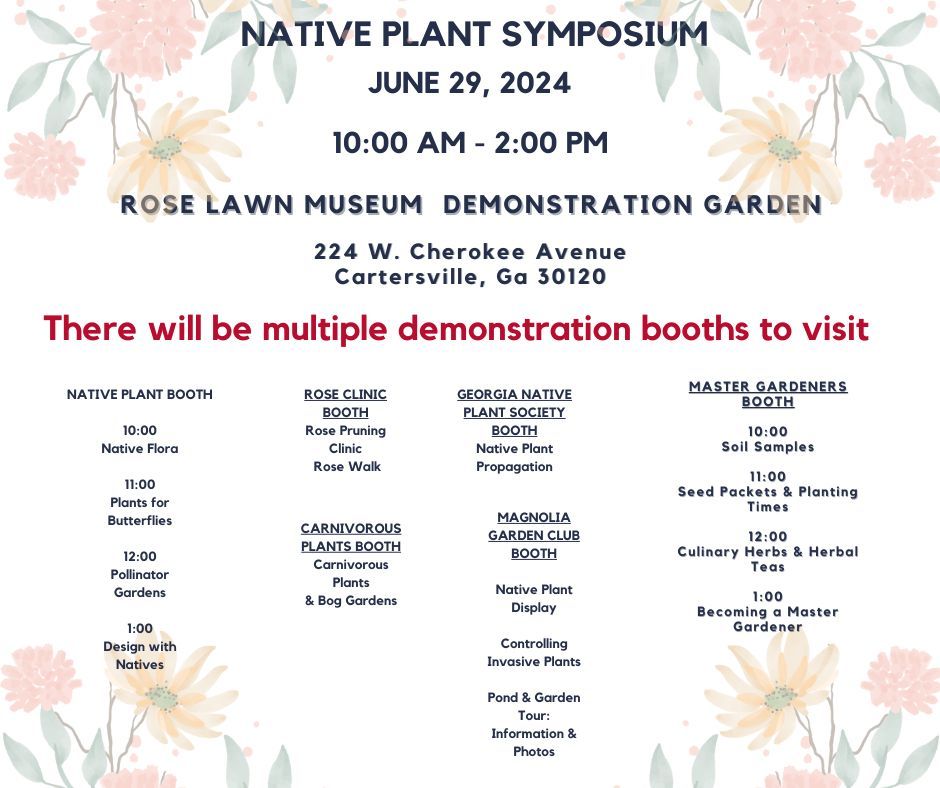 Native Plant Symposium @ Rose Lawn Museum