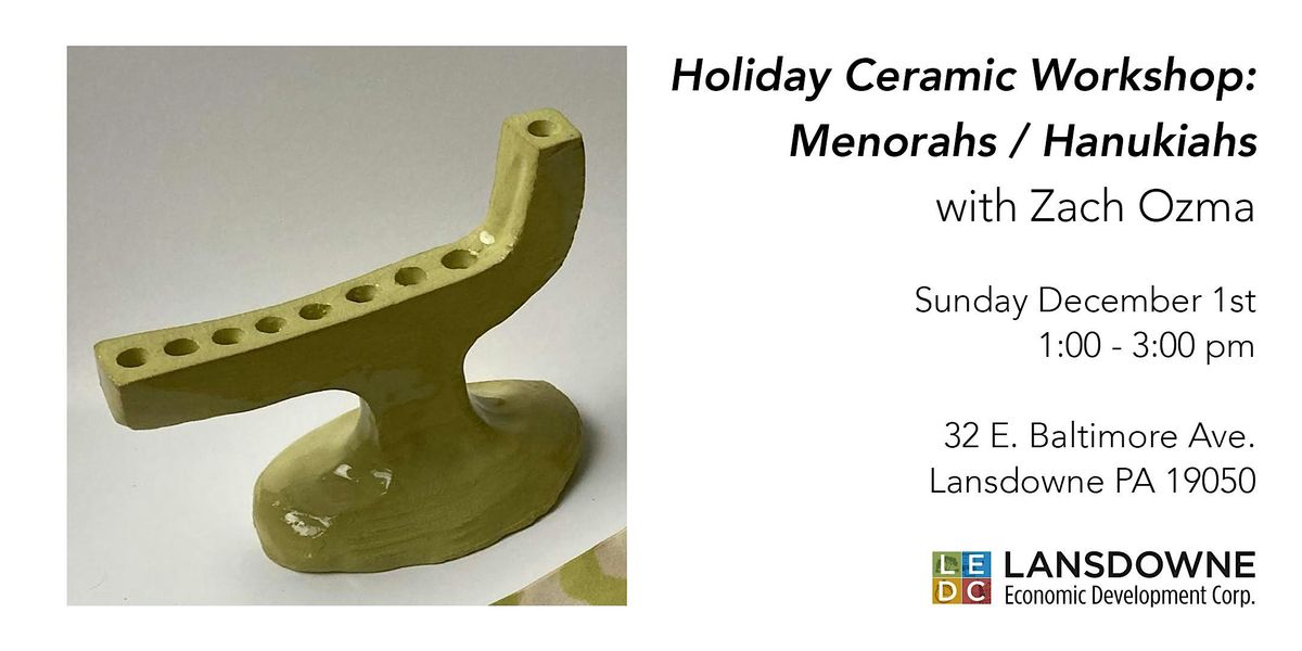 Holiday Ceramic Workshop: Menorahs