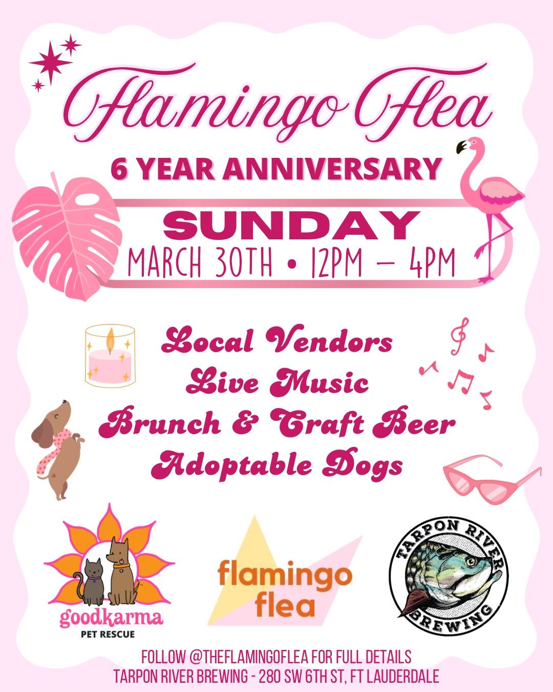 Flamingo Flea Adoption Event @ Tarpon River Brewing