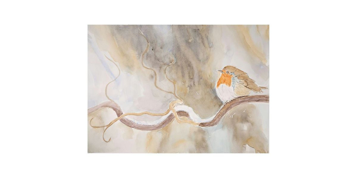Snow Bird Watercolor Painting Class