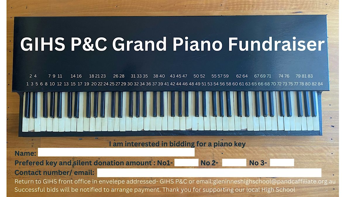 Baby Grand Piano GIHS P&C Fundraiser