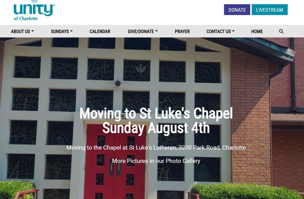 Unity of Charlotte Sunday Service at St. Luke's Chapel