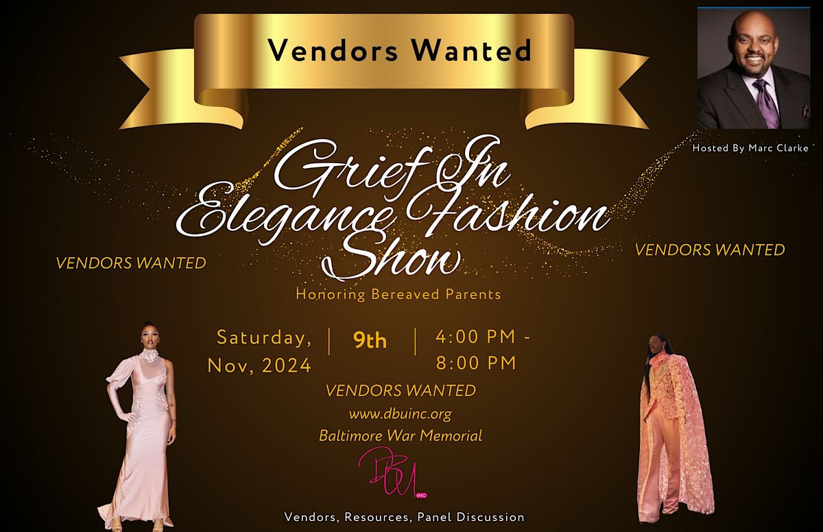 Vendors for DBU's 3rd Annual Grief in Elegance