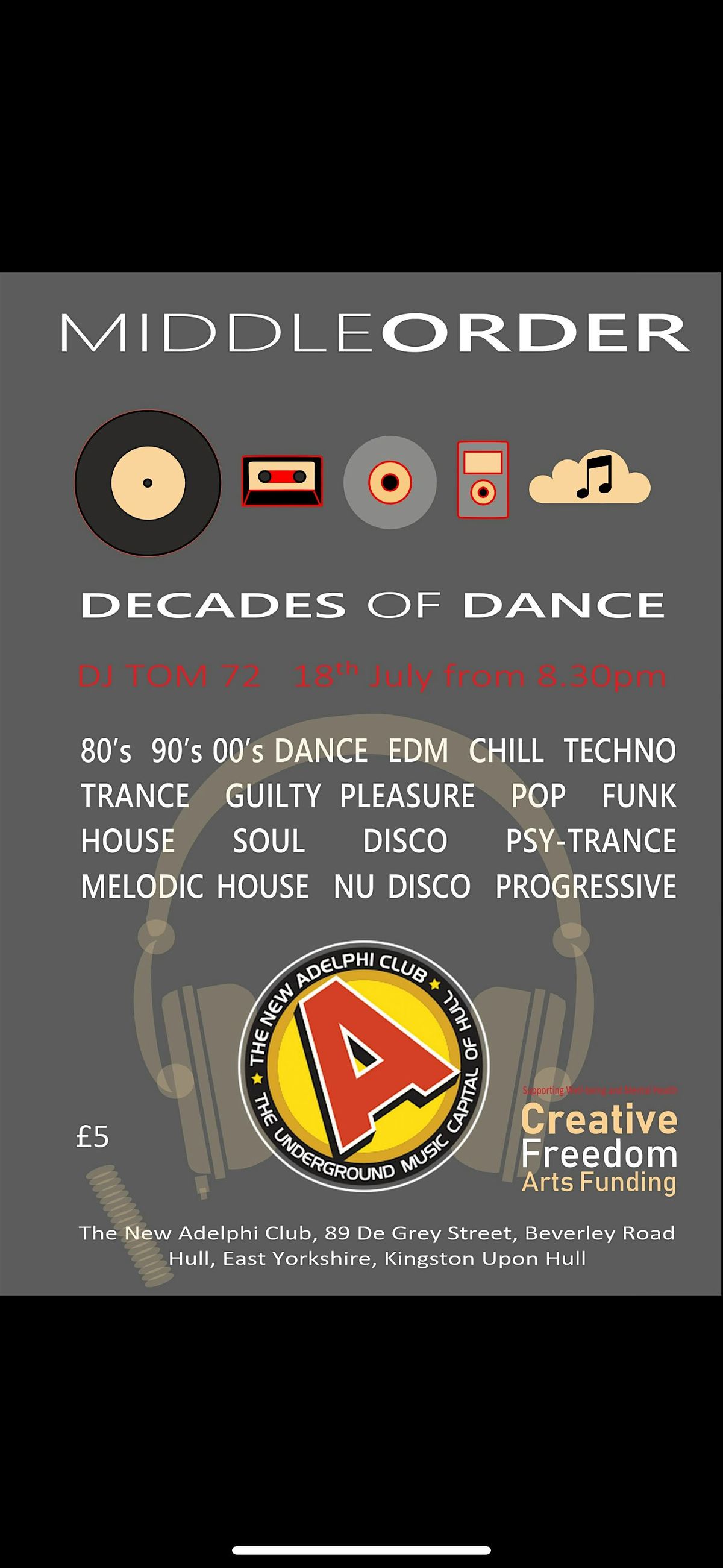 Middle Order Decades of Dance DJ set