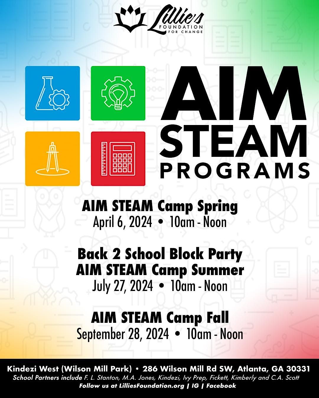 LF4C AIM STEAM Summer Camp\/Back 2 School Block Party