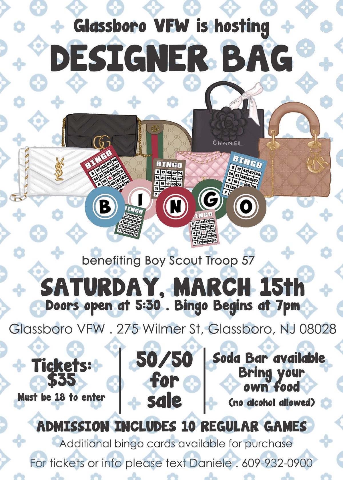 Troop 57 is Hosting Designer Bag Bingo