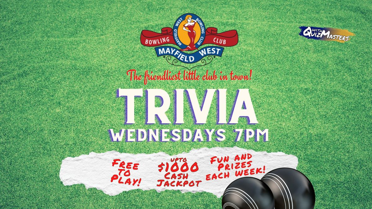 Wednesday Night Trivia - Mayfield West Bowling Club