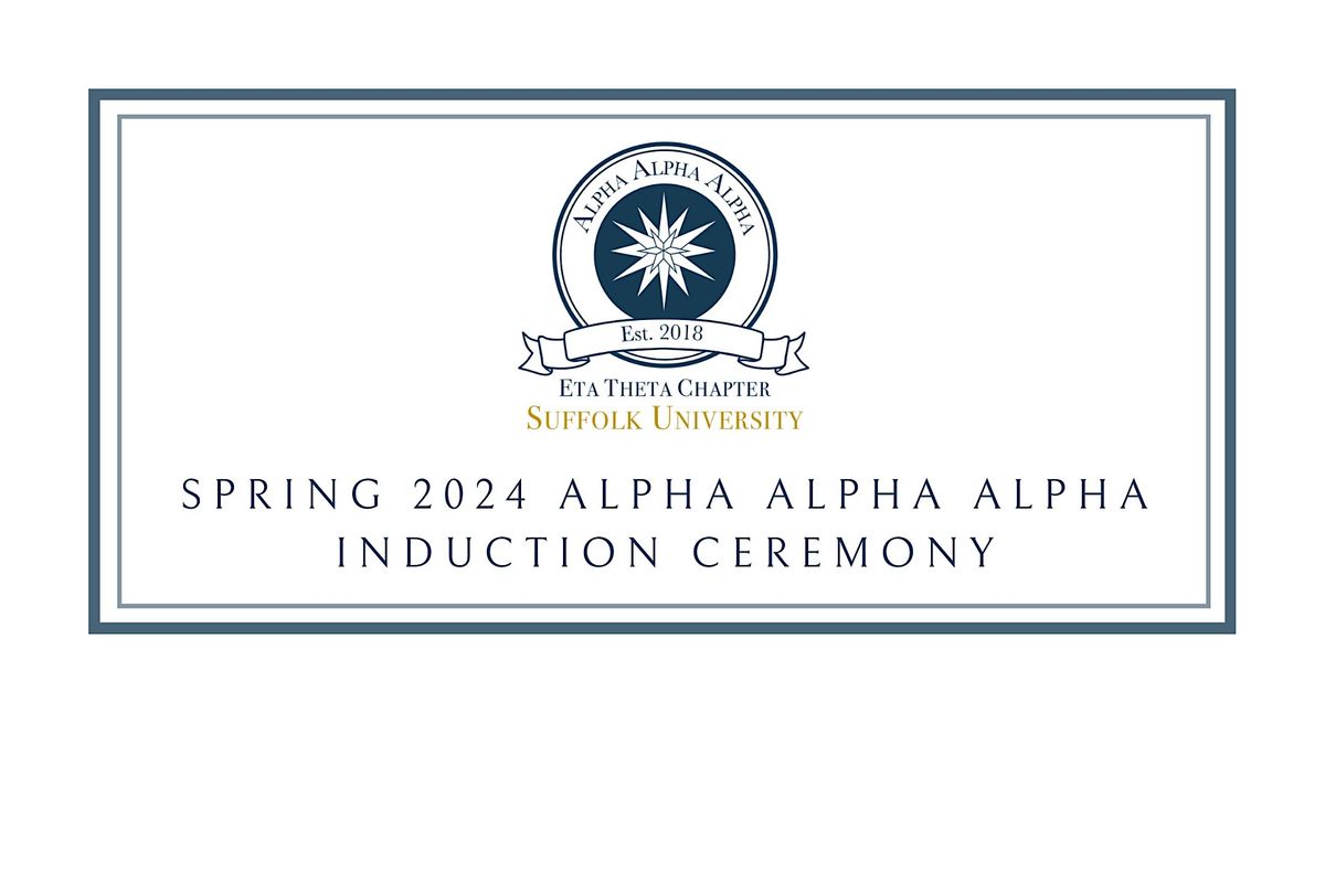 Spring 2024 Alpha Alpha Alpha Induction Ceremony