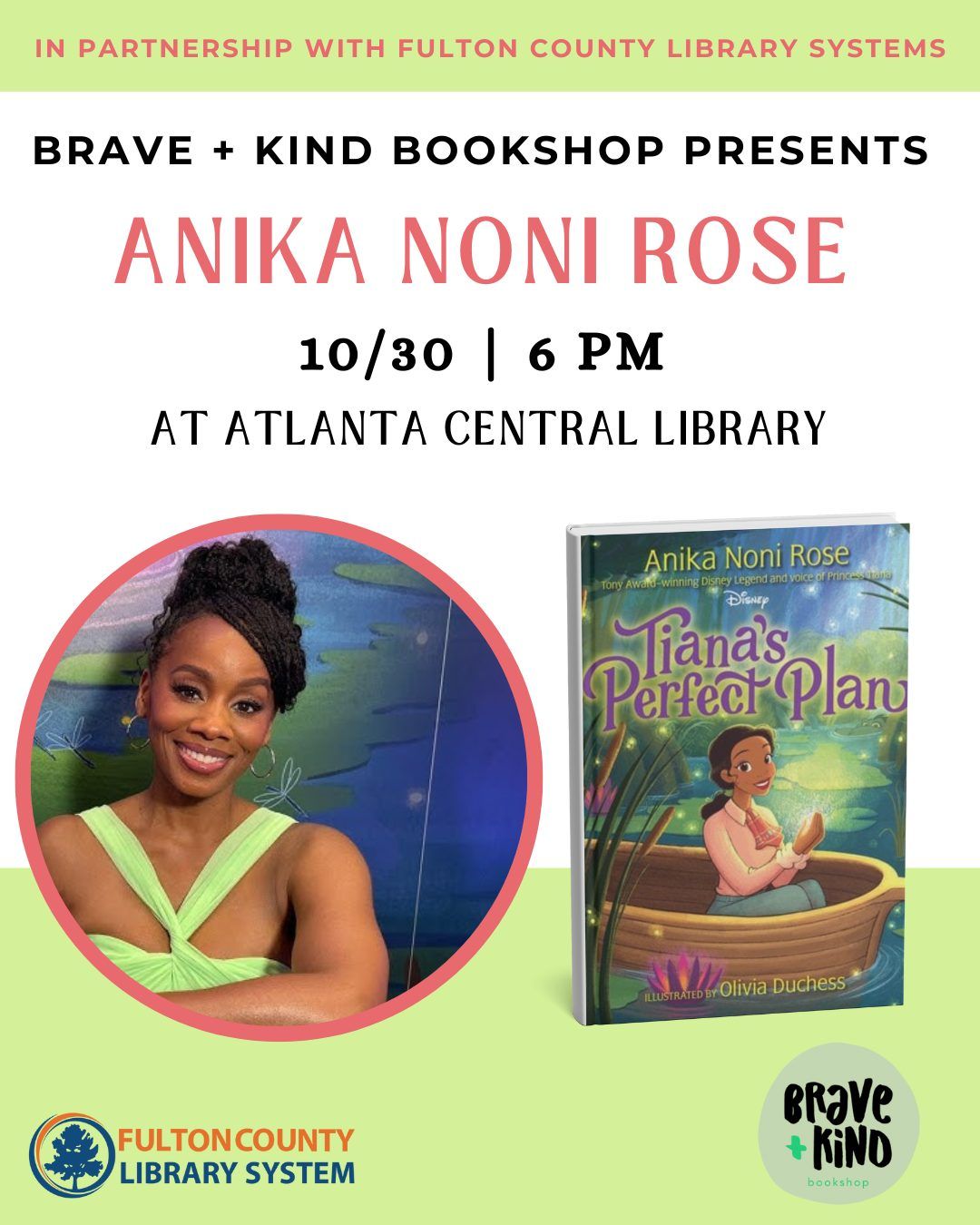 IN PERSON EVENT | Anika Noni Rose, Tiana's Perfect Plan | October 30, 2024 at 6pm