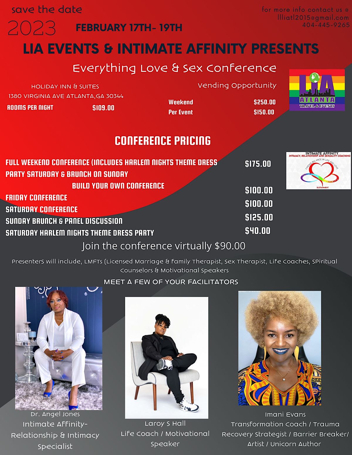 LIA EVENTS & INTIMATE AFFINITY PRESENTS "EVERYTHING LOVE & SEX CONFERENCE"